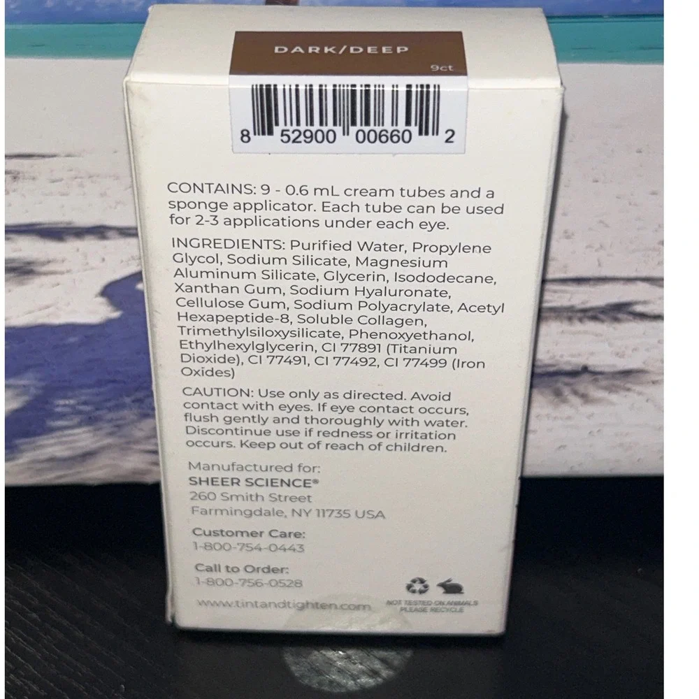 Tint & Tighten Instant Color Smoothing Cream Dark/Deep‎ 9 Tubes